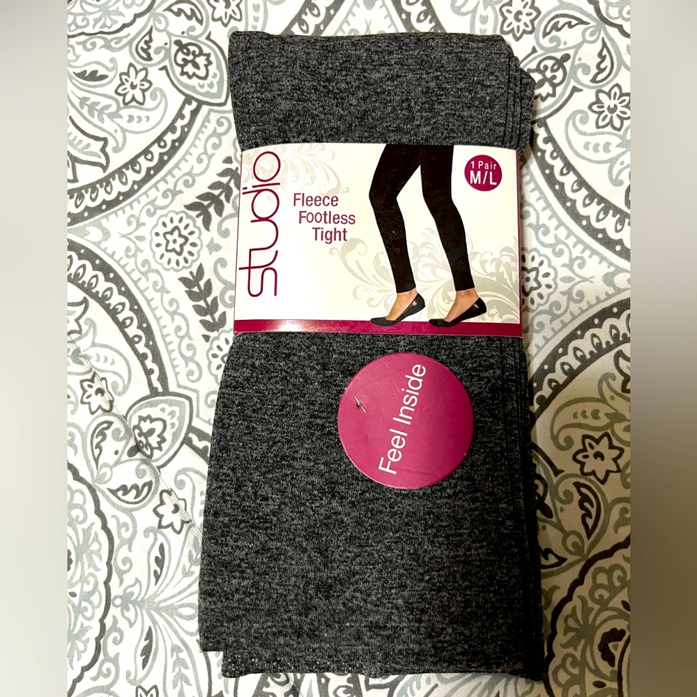 NEW in package charcoal gray leggings size medium/large